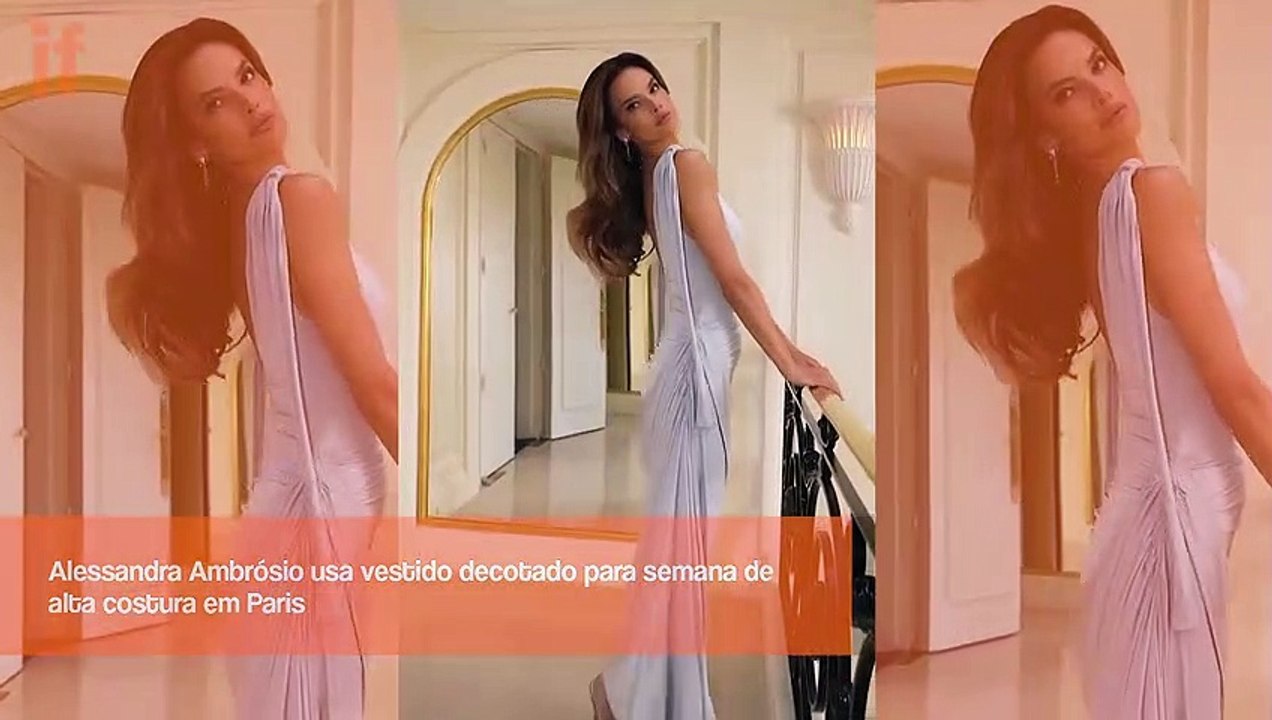 Alessandra Ambrosio compartilha look para semana de moda em Paris