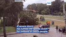 Storm Poly: Hundreds of flights grounded at Schiphol Airport as freak summer storm hits Netherlands