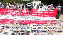 Uygur Türkleri, Çin Büyükelçiliği önünde ailelerinin serbest bırakılması için eylem yaptı