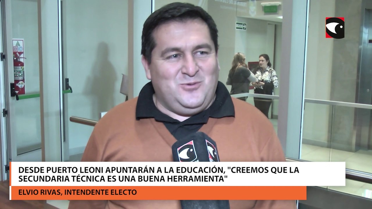 Desde Puerto Leoni apuntarán a la educación, "creemos que la secundaria técnica es una buena herramienta", dijo Elvio Rivas, intendente Electo