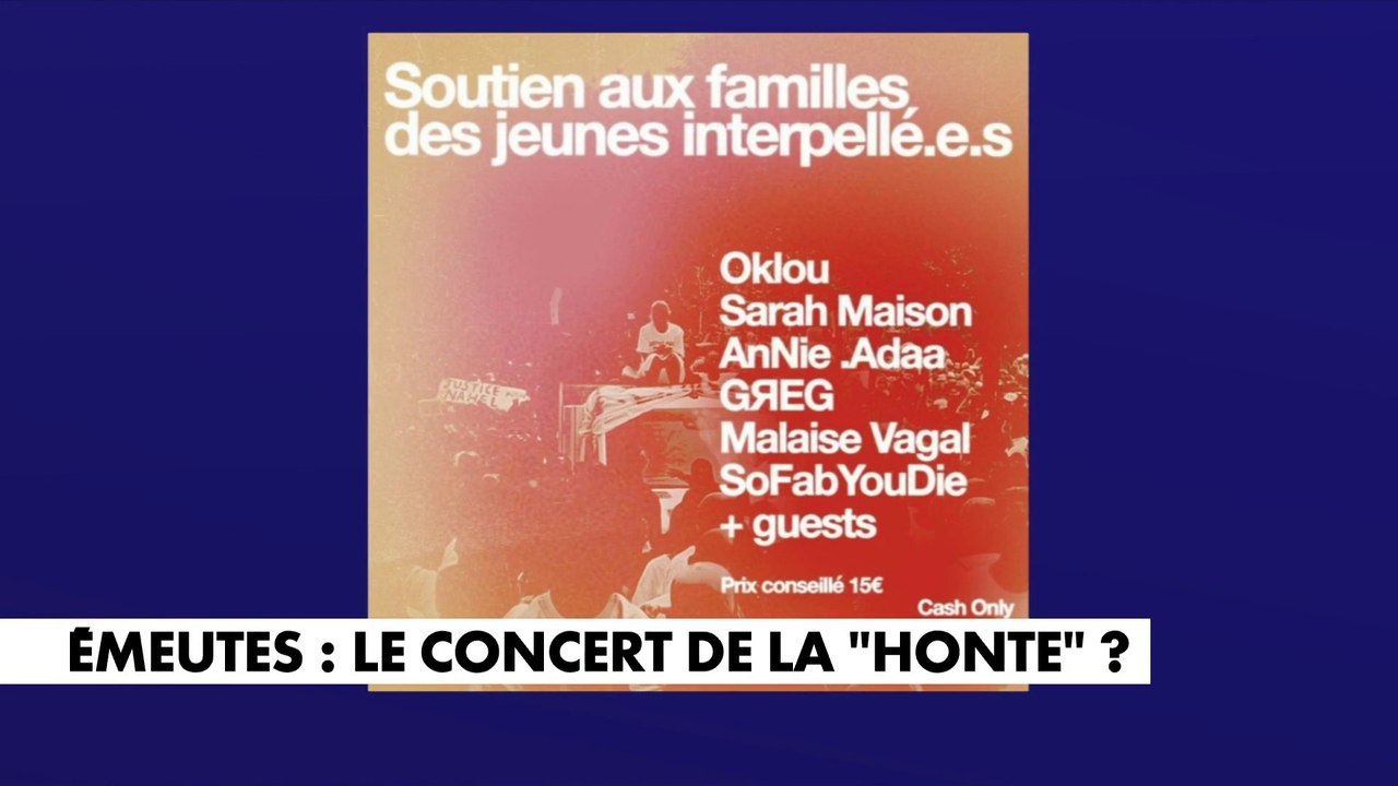 Émeutes : Le concert de la «honte» ?