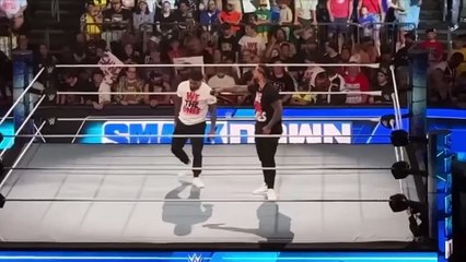 The Usos receive massive live crowd pop - WWE Smackdown 6/23/23