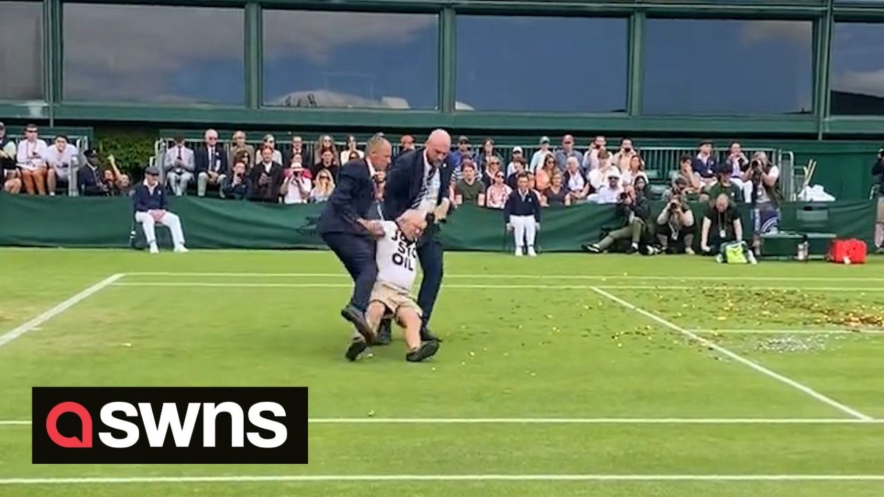 Play suspended as Just Stop Oil protester throws confetti during Katie Boulter's match