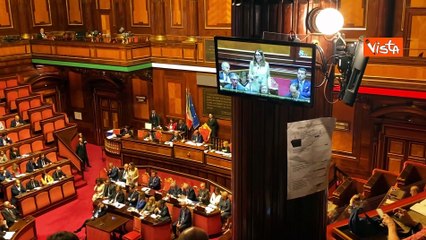 Applausi per Santanch? al termine dell'informativa in Aula al Senato