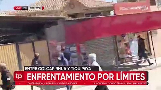 Conflicto de límites: Pobladores de Tiquipaya y Colcapirhua se enfrentaron pese a la presencia policial