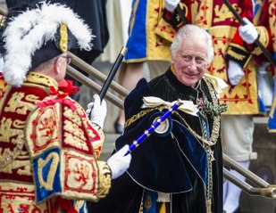 King Charles has been presented with the Scottish crown jewels - a sword, sceptre and the crown worn by Mary Queen of Scots in 1543