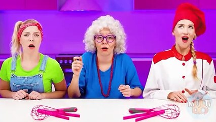 Eu vs Minha Vó No Desafio De Culinária | Truques e Gadgets Secretos Fáceis por Multi DO Challenge