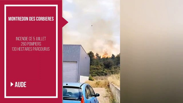 Incendie à Montredon des Corbières dans l'Aude