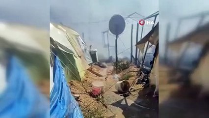 Çadır kentte yangın