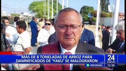 ¡El colmo! Más de 8 toneladas de arroz para damnificados por el ciclón Yaku se malogró