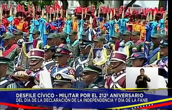 Jefe de Estado lidera desfile cívico-militar del Día de la Independencia de Venezuela
