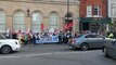 Unite protest outside private members club hosting £130 a head Tory NHS celebration