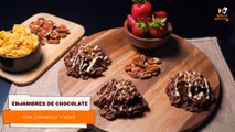 Enjambres de chocolate con caramelo y nuez | Receta de postre para toda ocasión | Directo al Paladar México