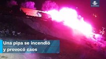 Momento exacto del accidente en la autopista México- Querétaro