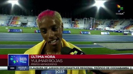 La atleta Yulimar Rojas logra un nuevo récord centroamericano y lo dedica al pueblo de Venezuela
