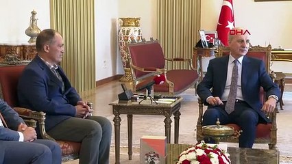 La mère et le père du professeur de musique martyr Şenay Aybüke Yalçın ont rendu visite au président du Parlement Numan Kurtulmuş