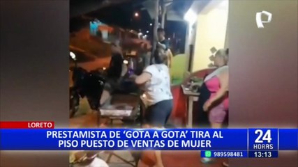 Loreto: prestamista de "gota a gota" tira al piso puesto de comida de comerciante