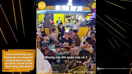 Hết ai nói Dương Lâm không phụ vợ, rà quán là bưng bê phục vụ chạy sút quần