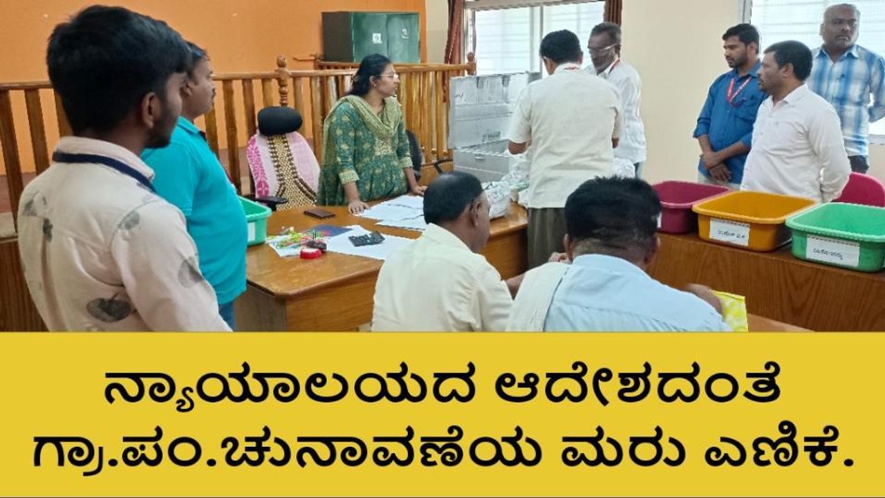 ನ್ಯಾಯಾಲಯ ಆದೇಶ: ಹೊಸಕೆರೆ ಗ್ರಾಪಂ ಚುನಾವಣೆಯ ಮರು ಎಣಿಕೆ