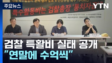 "연말에 수억씩"...검찰 특수활동비 사용 실태 일부 공개 / YTN