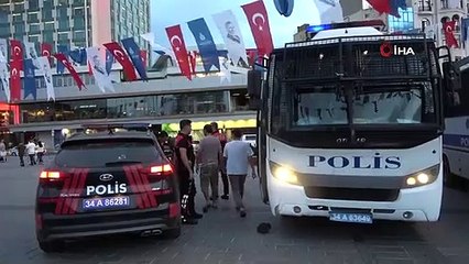 Taksim'de kaçak göçmen denetimi