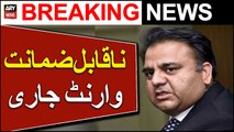 ECP issue non-bailable arrest warrant for Fawad Chaudhry