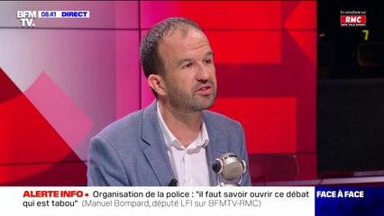 "Tout le monde ne déteste pas la police", affirme Manuel Bompard