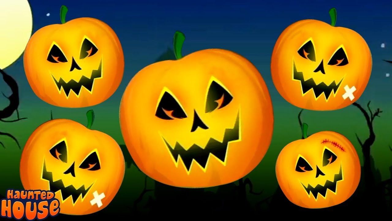 Five Little Pumpkins, Halloween Songs and Spooky Nursery Rhyme for Kids ...