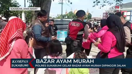 Polres Sukabumi Gelar Bazar Ayam Murah Dipinggir Jalan