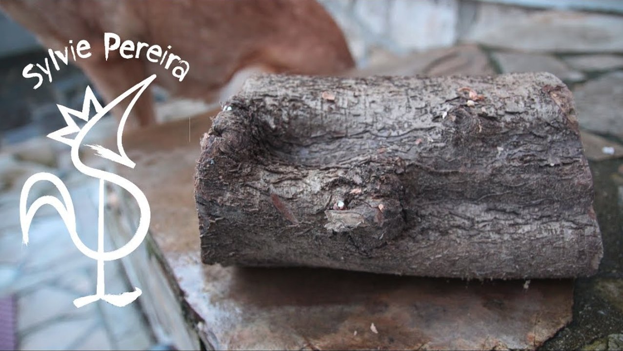 Décoration de bûche de Noël en bois à personnaliser