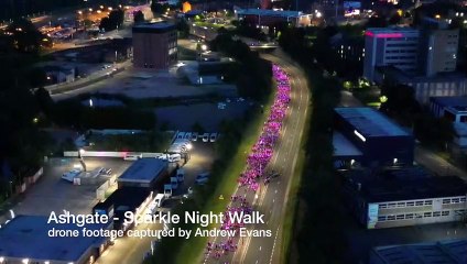 Ashgate Sparkle Night walk drone footage