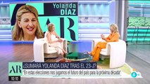 Yolanda Díaz espera que Sumar consiga desbancar a Vox de la tercera posición.