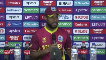 Download Video: West Indies Shai Hope post Cricket World Cup qualifier win vs Oman and previews Sri Lanka clash