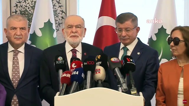 Ahmet Davutoğlu ve Temel Karamollaoğlu Açıklama Yapıyor
