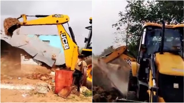 पेशाब कांड के बाद मल कांड, शिवपुरी में गंदगी खिलाने वाले आरोपियों के घर चला मामा का बुलडोजर