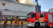 Mercadona sufre un incendio en una nave de su bloque logístico en Riba-Roja