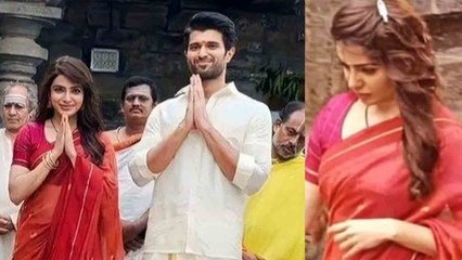 Vijay Deverakonda के साथ Red Saree में नजर आईं Samantha Prabhu, Kushi की शूटिंग से Video Viral