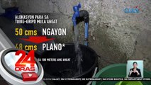 Alokasyon para sa tubig-gripo ng NCR at kalapit-probinsya, baka mabawasan — NWRB | 24 Oras