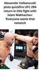 Alexander Volkanovski plans a rapid UFC 294 return in a title battle against Islam Makhachev.