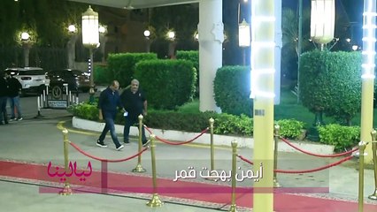 أيمن بهجت قمر في عزاء علاء عبدالخالق