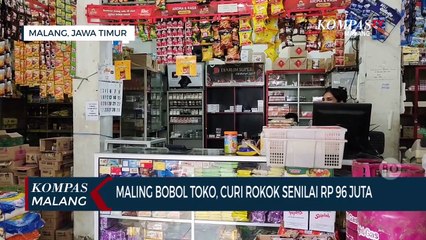 Maling Bobol Toko, Curi Rokok Senilai Rp 96 Juta