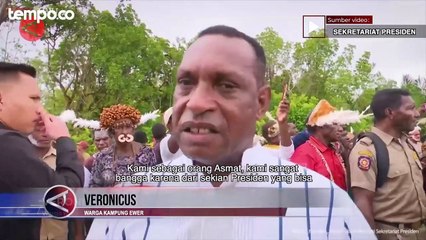 Kemeriahan Suku Asmat Papua Sambut Jokowi saat Resmikan Bandara Ewer