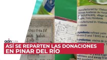 Así se reparten las donaciones en Pinar del Río