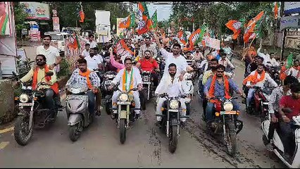 पीएम मोदी की सभा का प्रचार भाजपा ने बाइक रैली निकालकर किया