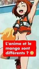 Les corps des perso dans My Hero Academia sont différents entre le manga et l'anime