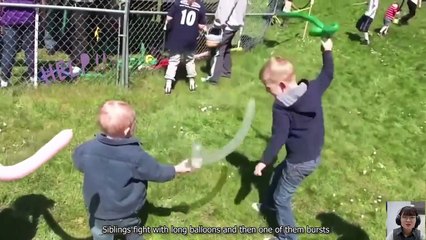 TIME TO RELAX_ Silly Babies Fumbling with Balloons _ Funny Baby Videos