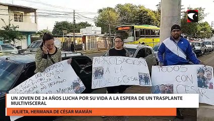 Un joven de 24 años lucha por su vida a la espera de un trasplante multivisceral