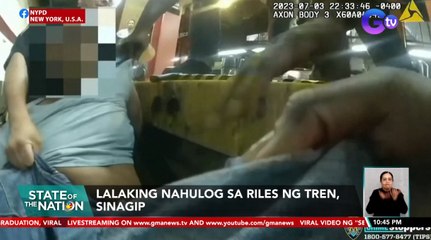 下载视频: Lalaking nahulog sa riles ng tren, sinagip | SONA