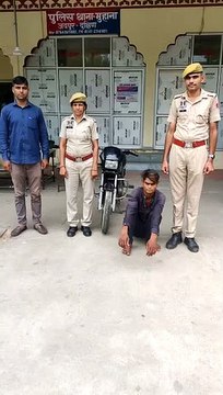 चोरी की बाइक सहित शातिर वाहन चोर को पकड़ा