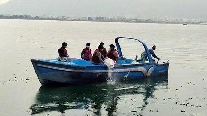 झील से दुर्गंध मिटाने के एरिएटर बढ़ाएगा ऑक्सीजन स्तर